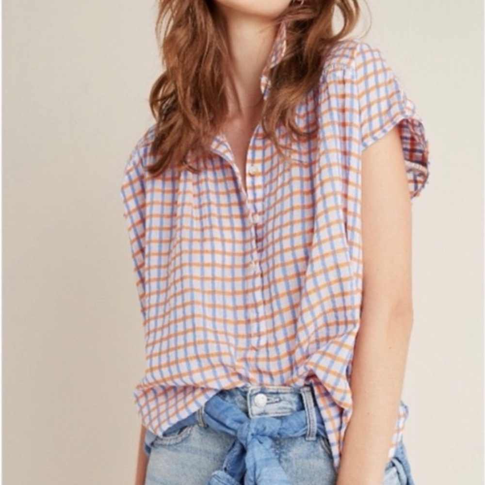 Anthropologie Pilcro & Letterpress Serena Surf Henley Top
